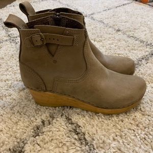 No. 6 wedge clog boots